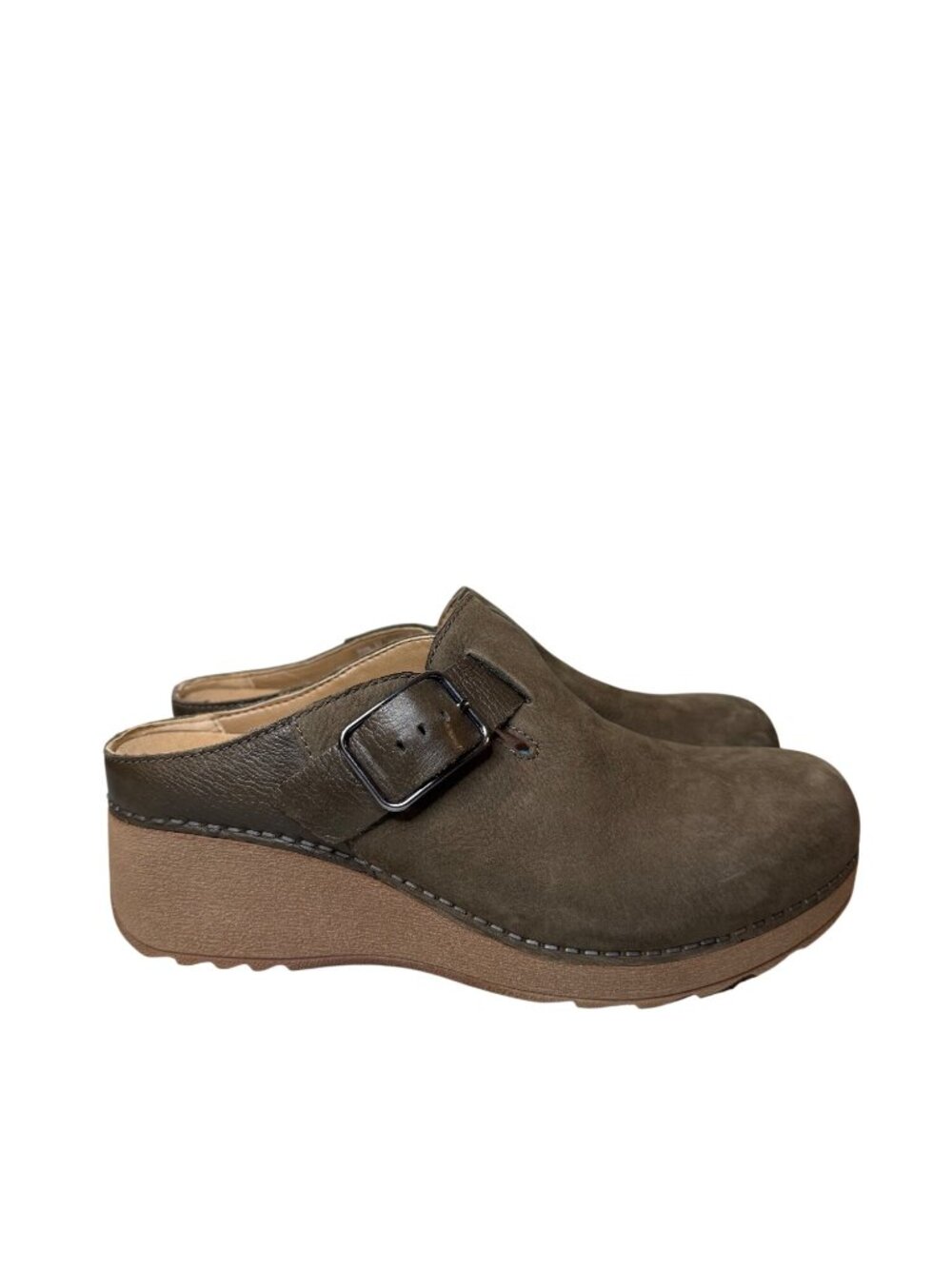 Dansko Caia Comfort Milled Nubuck Brown Mules Clogs Size Euro 37 - Picture 4 of 8